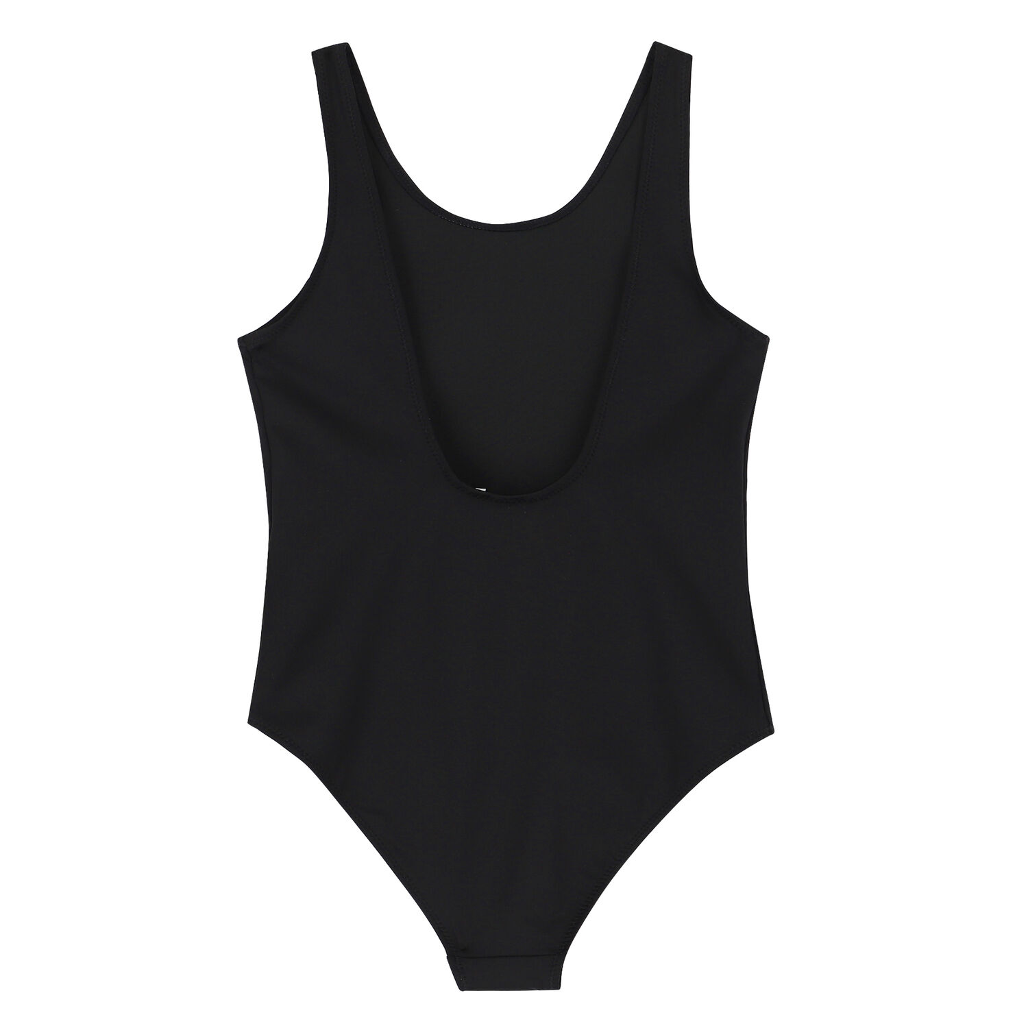 Girls Black Logo Swimsuit, 1, hi-res