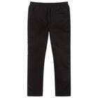 Boys Black Logo Trousers, 1, hi-res