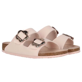 Girls Pink Arizona Flower Buckle Sandals