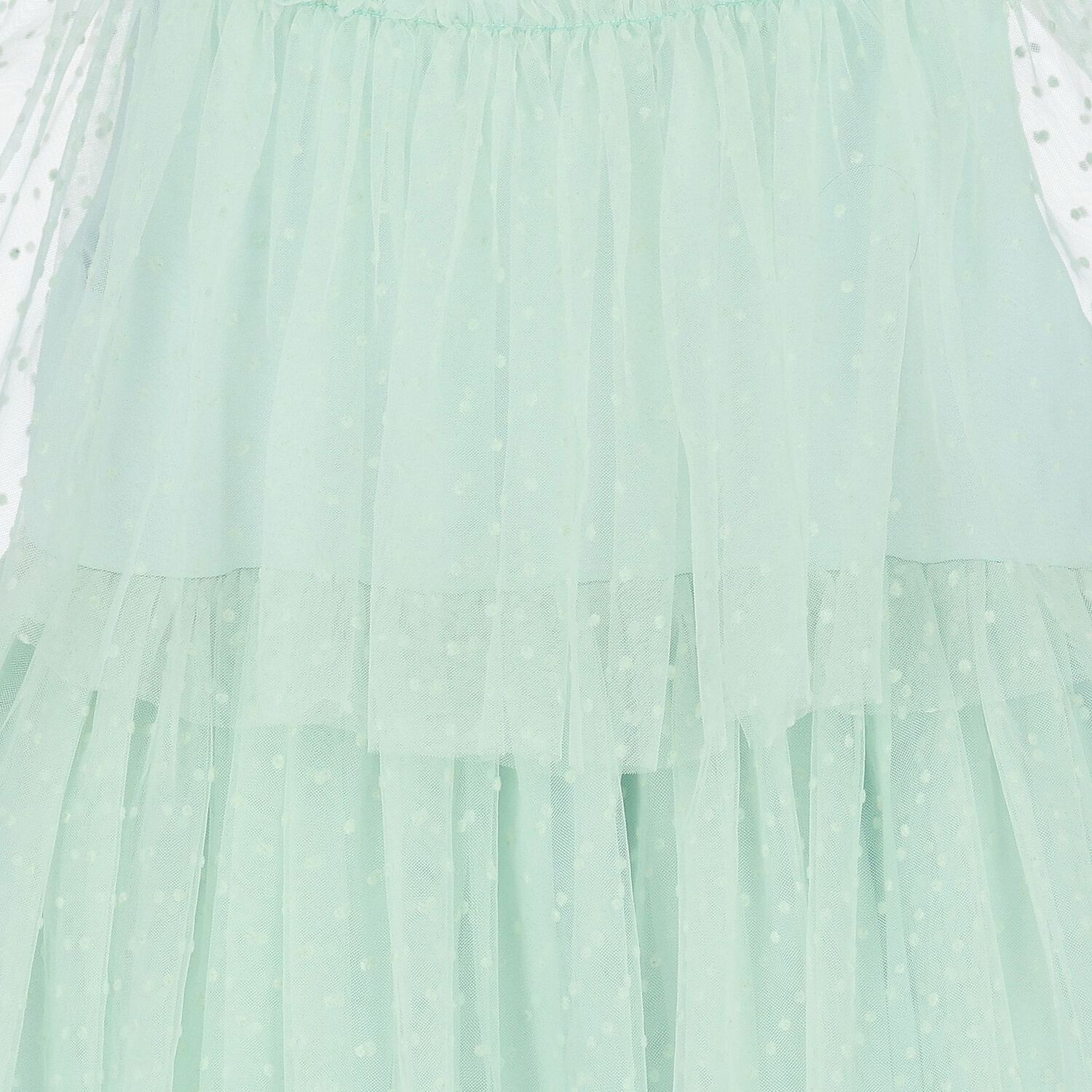 Girls Green Tulle & Chiffon Dress, 1, hi-res image number null