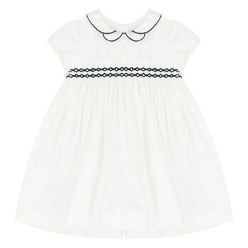 Baby Girls White Smocked Dress