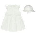 Younger Girls White Logo Dress Set, 1, hi-res