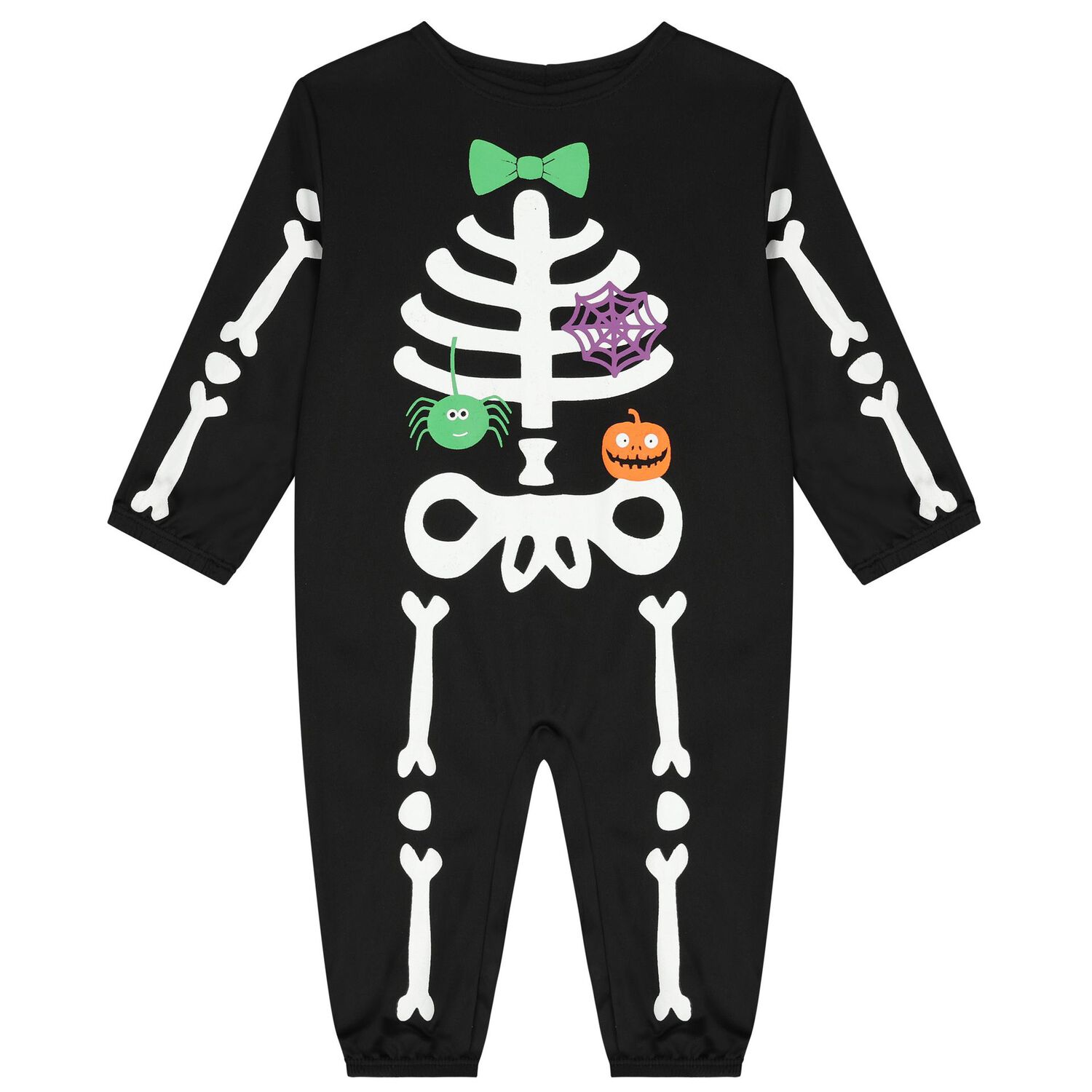 Black Mini Bones Halloween Baby Costume, 1, hi-res
