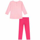 Girls Pink Leggings & Top Set, 1, hi-res