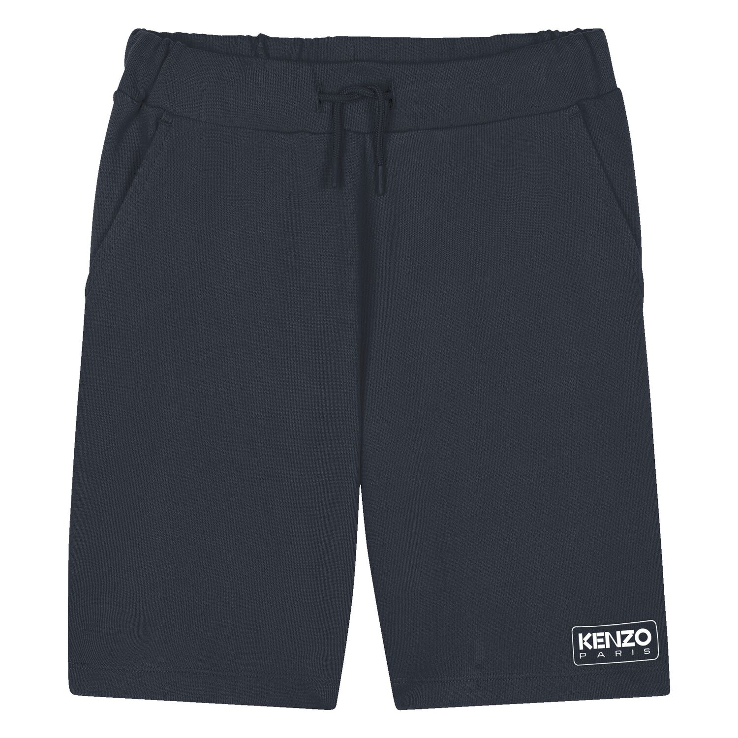 Boys Navy Blue Logo Shorts, 1, hi-res