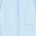 Blue Velour Babygrow, 1, hi-res