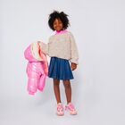 Girls Pink Knitted Sweatshirt, 1, hi-res
