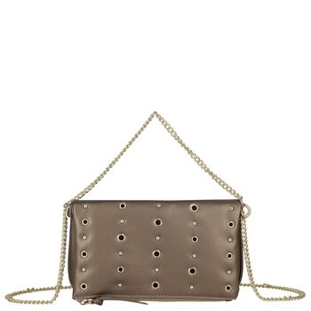 Girls Gold & Beige Studded Bag