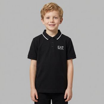 Boys Black Logo Polo Shirt 