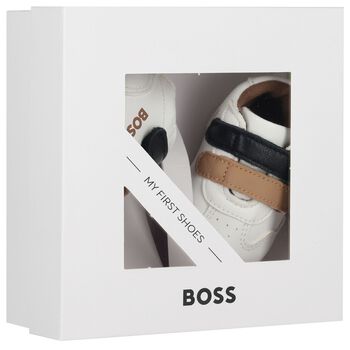 Baby Boys White Logo Pre Walker Shoes