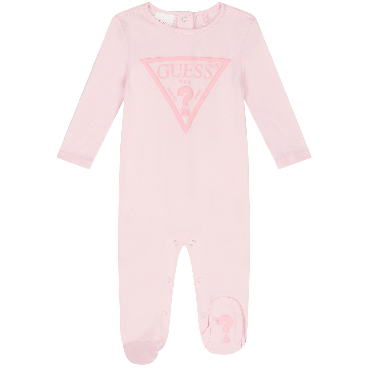 Baby Girls Pink Logo Babygrow, 2, hi-res image number null