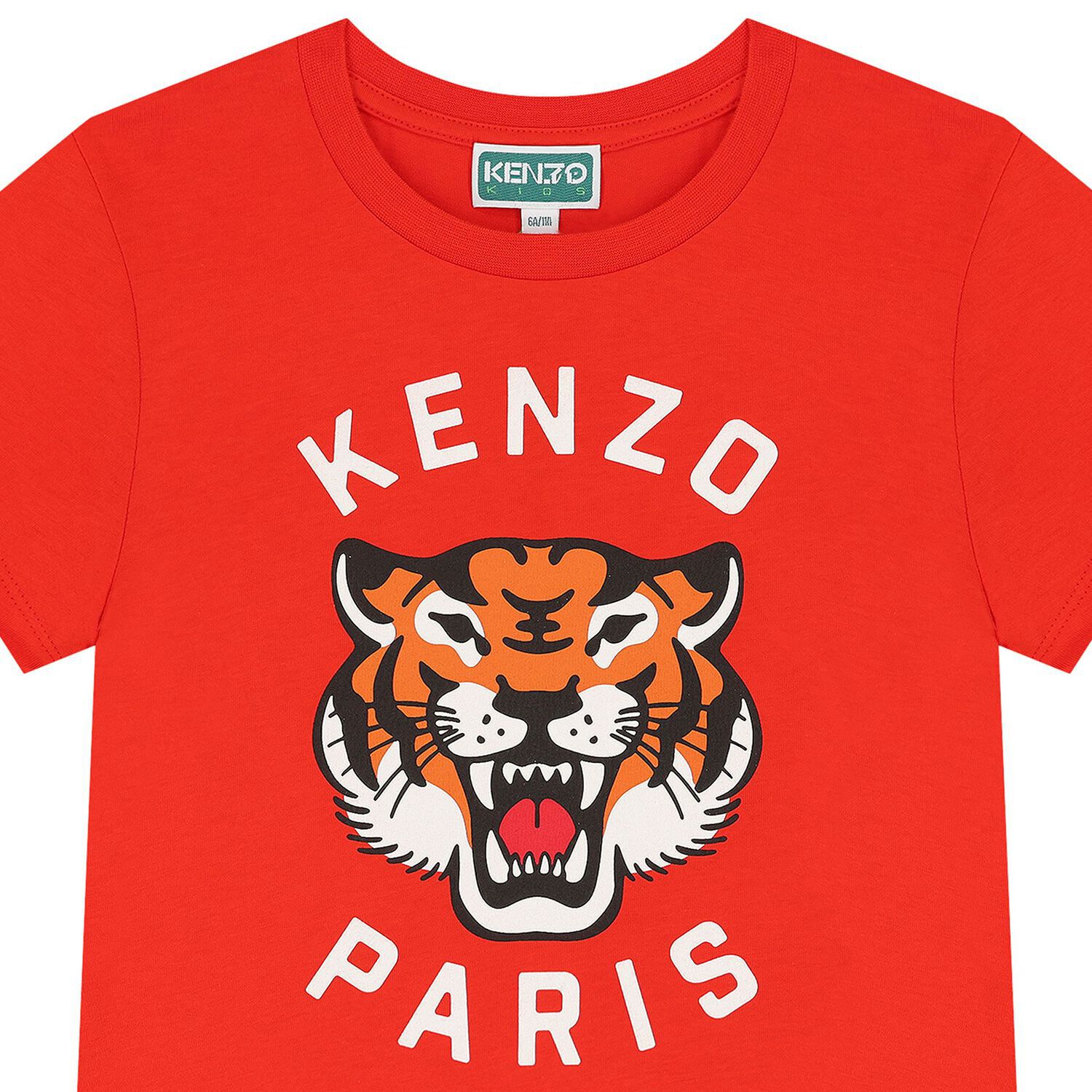 Girls Red Logo Tiger T-Shirt, 1, hi-res image number null