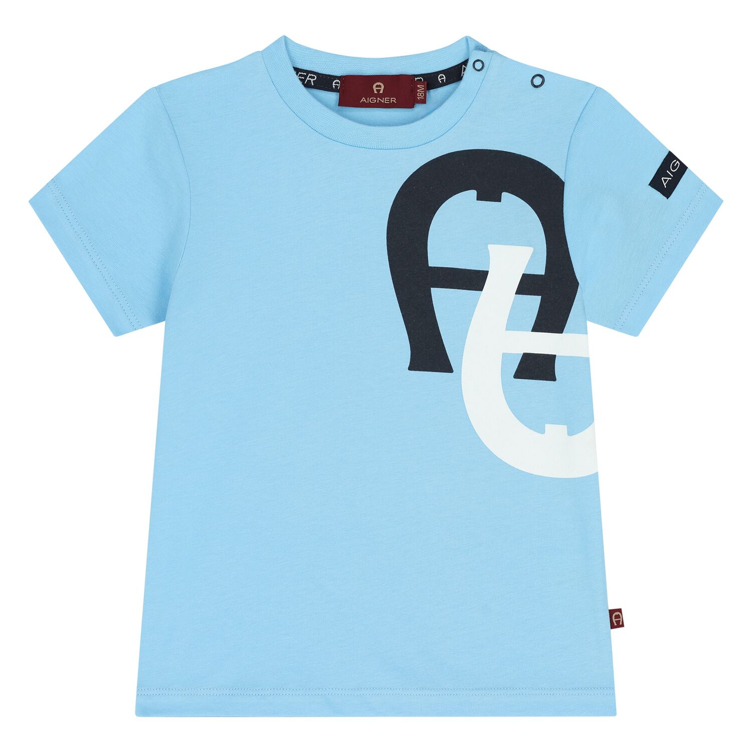 Younger Boys Blue Logo T-Shirt, 2, hi-res