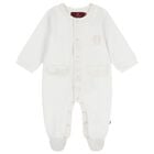 Baby Boys Navy Blue Logo Babygrow, 1, hi-res