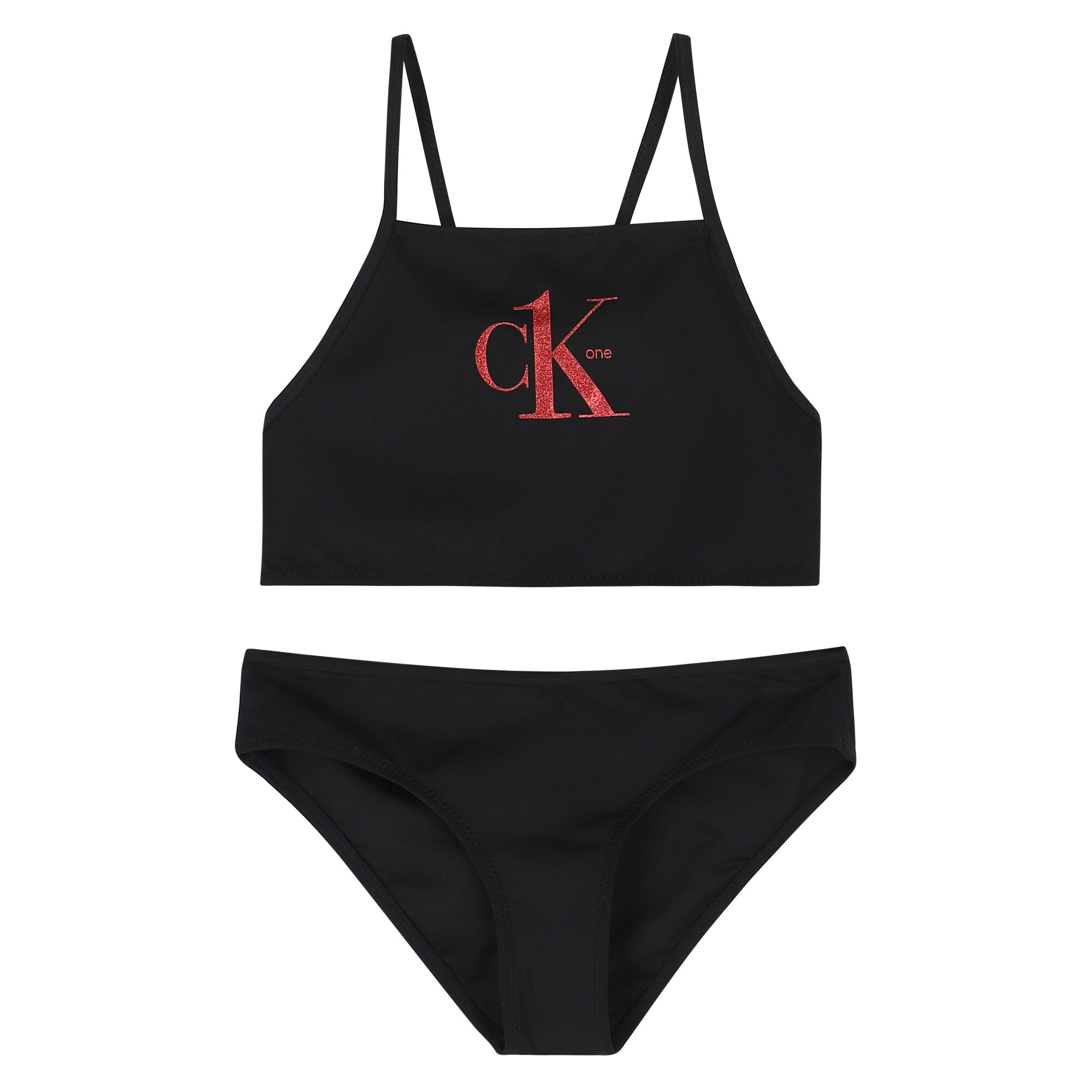 Calvin Klein Girls Black Logo Bikini Junior Couture UK