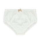 Baby Girls White & Beige Hearts Organza Dress Set, 1, hi-res