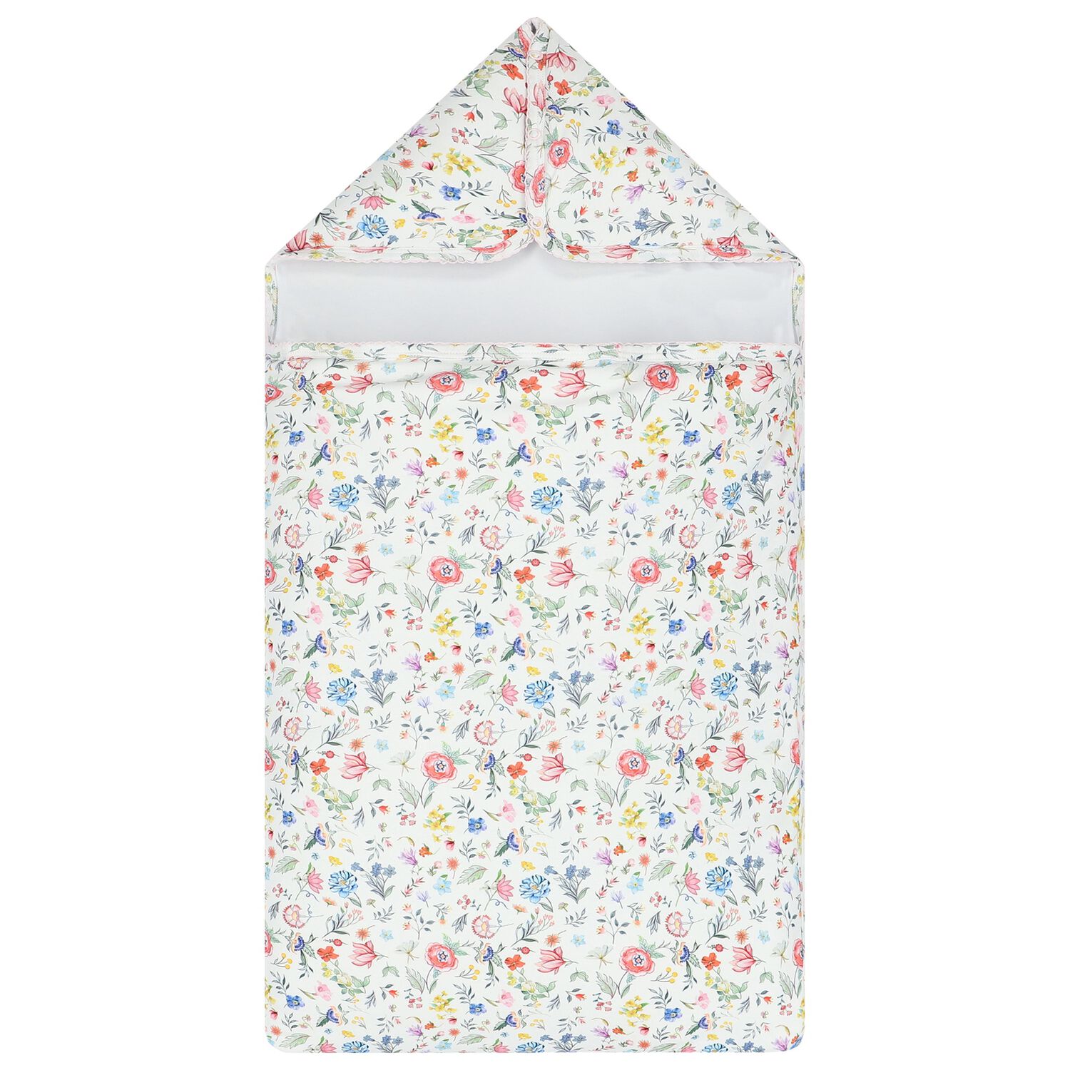 Baby Girls White Floral Baby Nest, 1, hi-res image number null