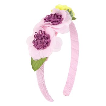 Girls Pink Flower Headband
