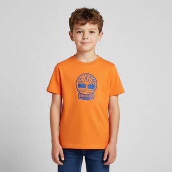 Boys Orange Logo T-Shirt