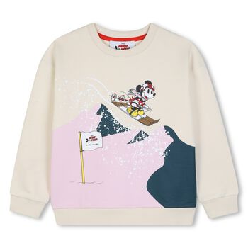 Girls Ivory Minnie Mouse Disney Sweatshirt