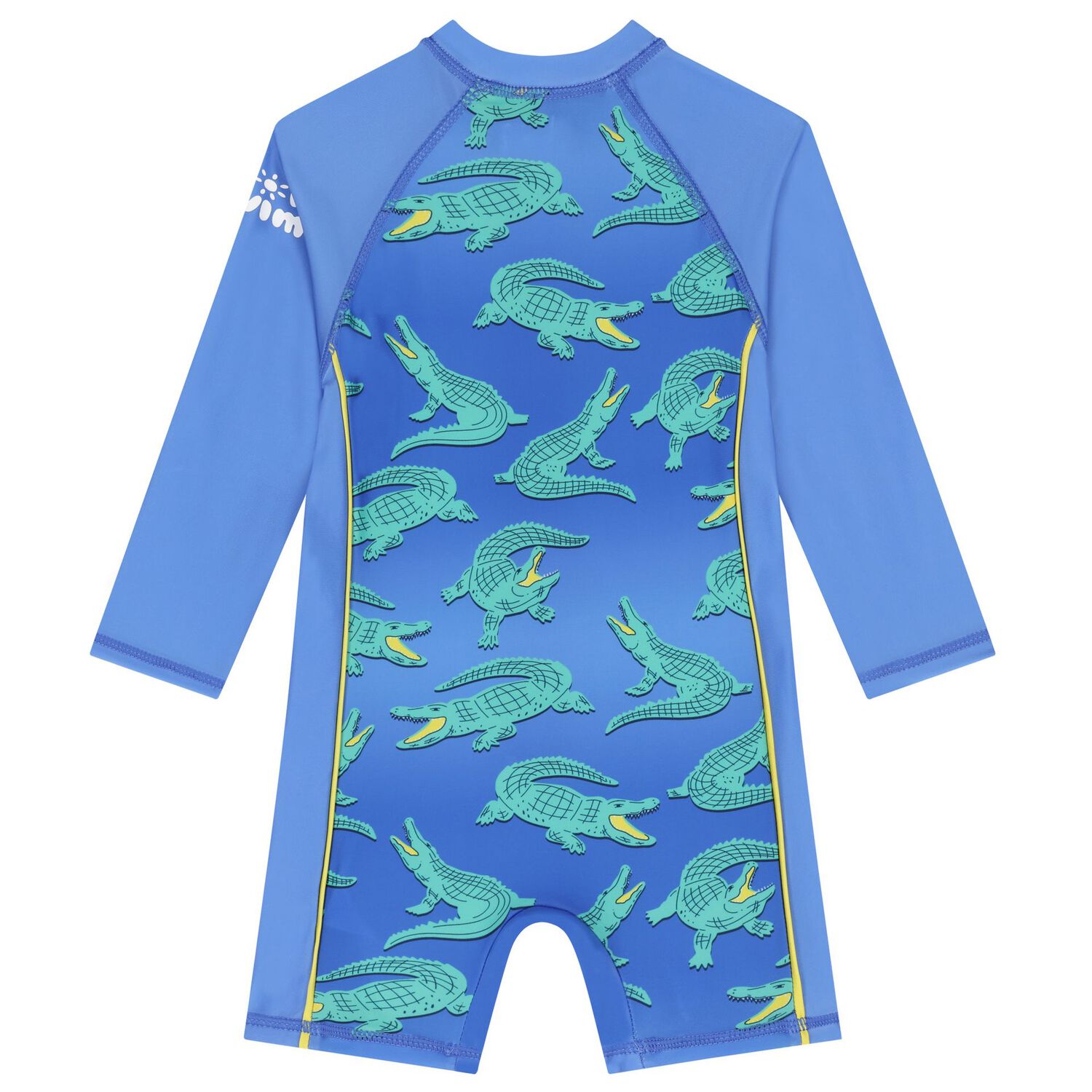Younger Boys Blue Crocodile Sun Suit, 1, hi-res image number null