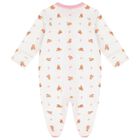 Baby Girls White & Pink Logo Babygrow, 1, hi-res