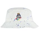 Boys White Logo Hat, 1, hi-res