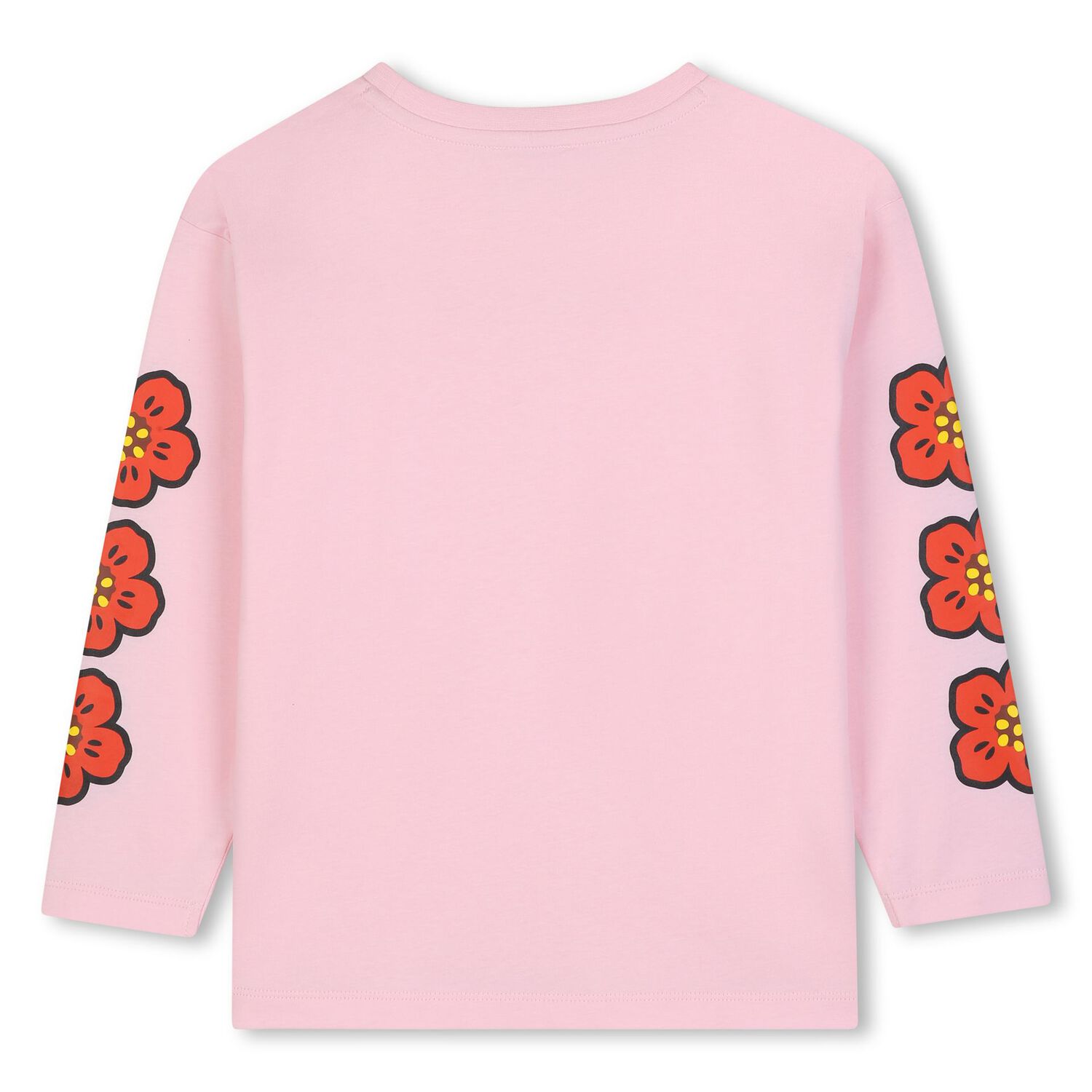 Girls Pink Boke Flower Long Sleeve Top, 2, hi-res