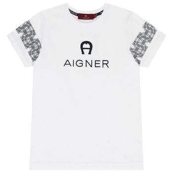 Boys White Logo T-Shirt