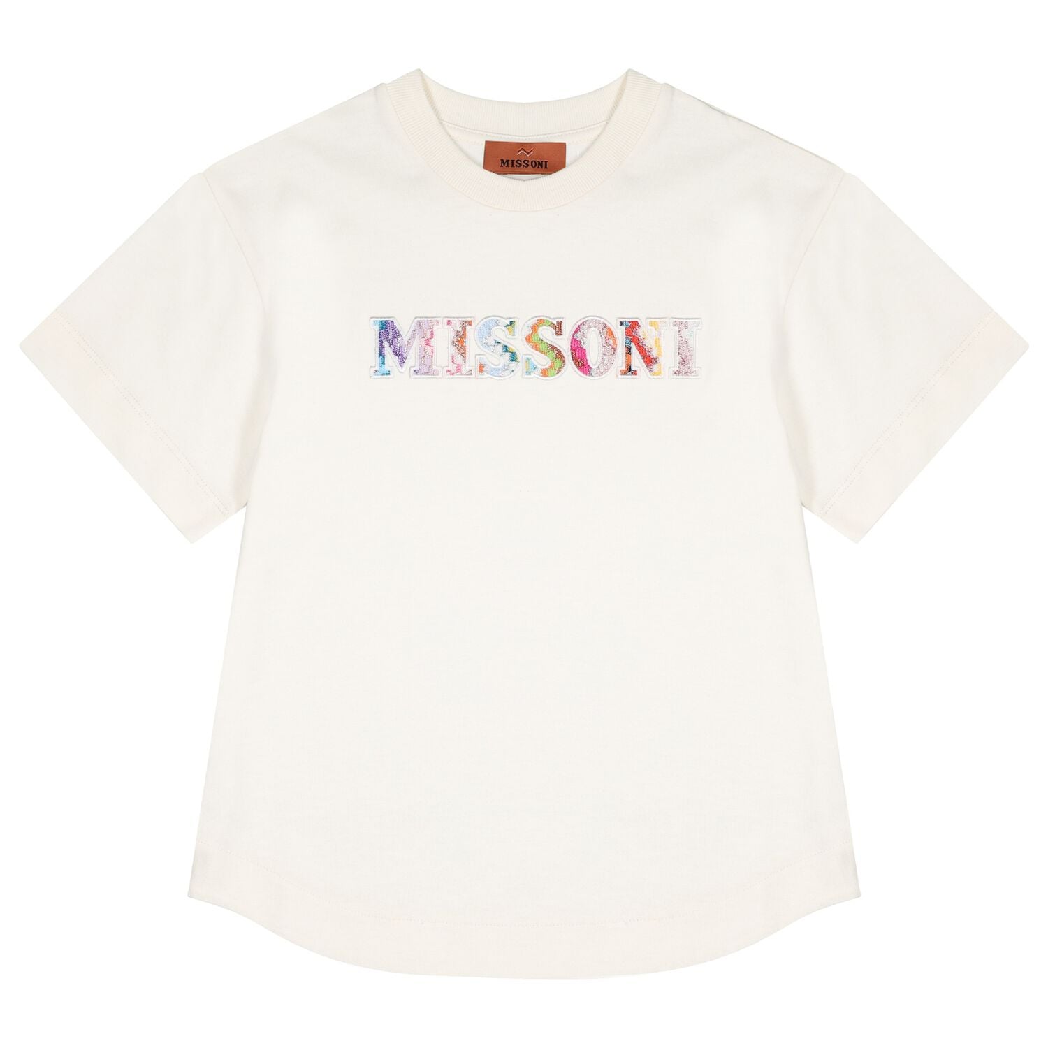Girl Ivory Logo T-Shirt             , 1, hi-res