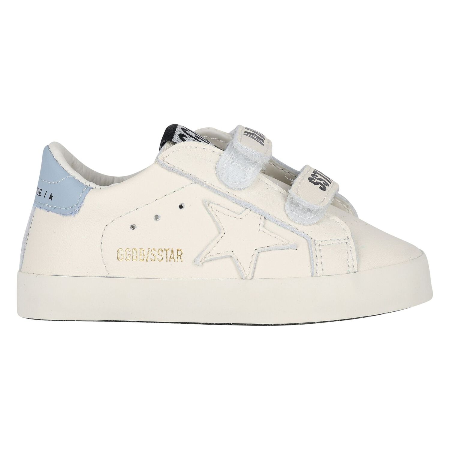 Ivory & Blue Leather Baby Pre Walker Shoes Set, 1, hi-res