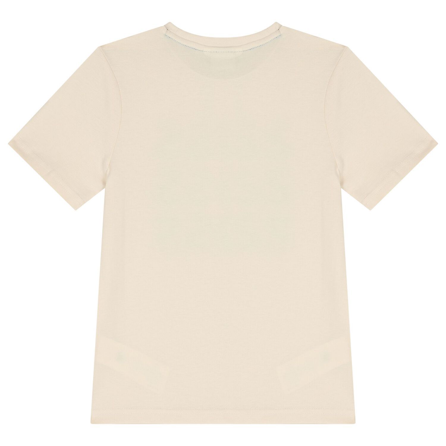 Boys Beige Logo T-Shirt, 2, hi-res image number null