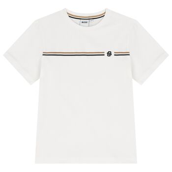 Boys White Logo T-Shirt