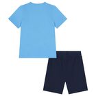 Boys Blue & Navy Blue Jordan Shorts Set, 1, hi-res