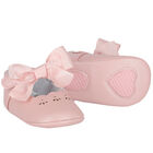 Baby Girls Pink Bow Pre Walker Shoes, 2, hi-res