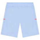 Boys Blue Haaland Logo Shorts, 1, hi-res