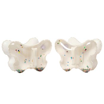 Beige Cotton Candy Glitter Inflatable Arm Bands