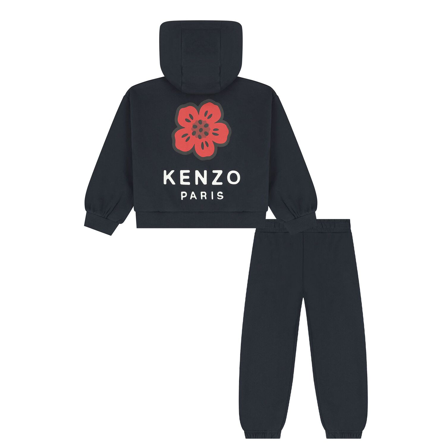 Girls Navy Blue Boke Flower Tracksuit, 1, hi-res
