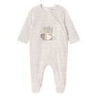 Baby Girls Beige Bear & Hearts Babygrow, 2, hi-res