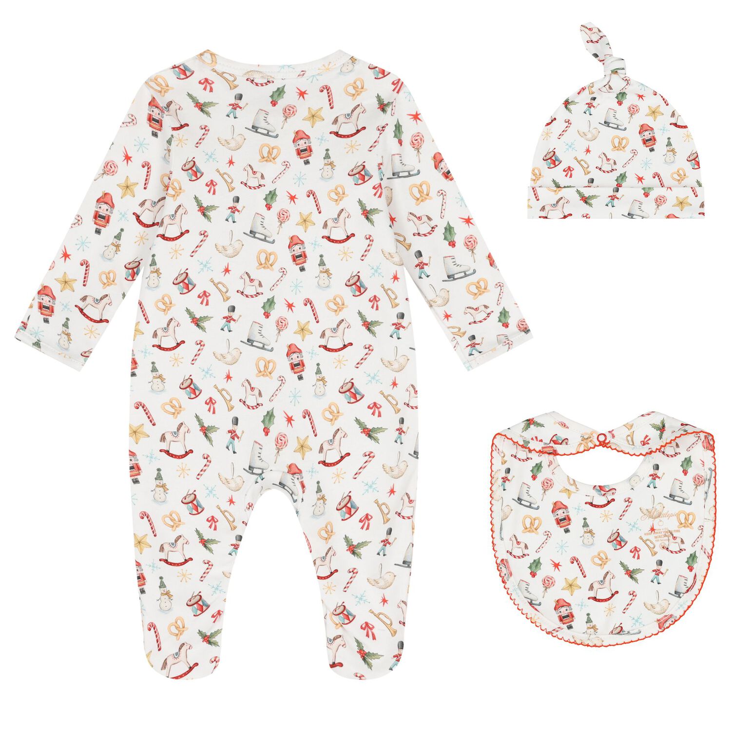 White Festive Babygrow Set, 1, hi-res image number null