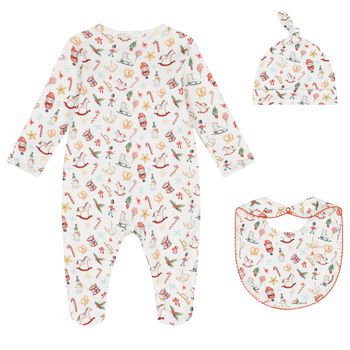 White Festive Babygrow Set