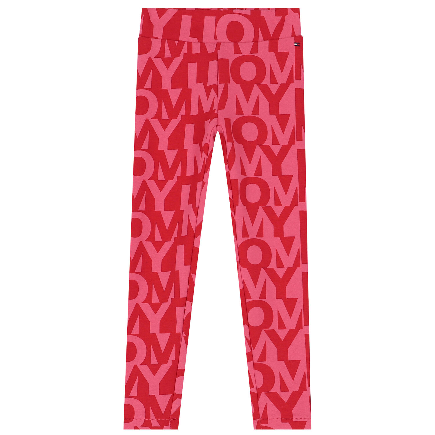 Girls Red & Pink Logo Leggings, 1, hi-res