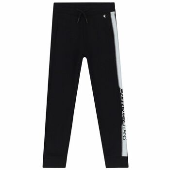 Boys Black Logo Joggers