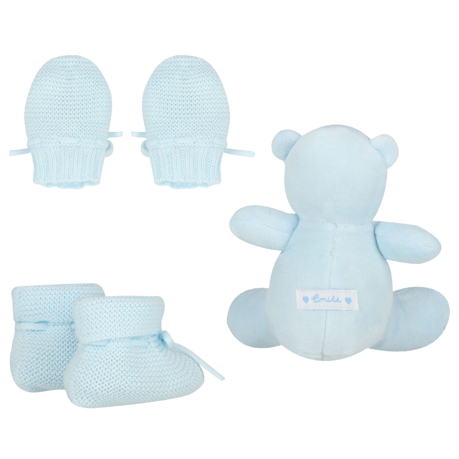Baby Boys Blue Mittens & Booties Gift Set, 1, hi-res image number null