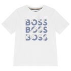 Boys White Logo T-Shirt, 2, hi-res