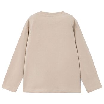 Boys Beige Long Sleeve Top