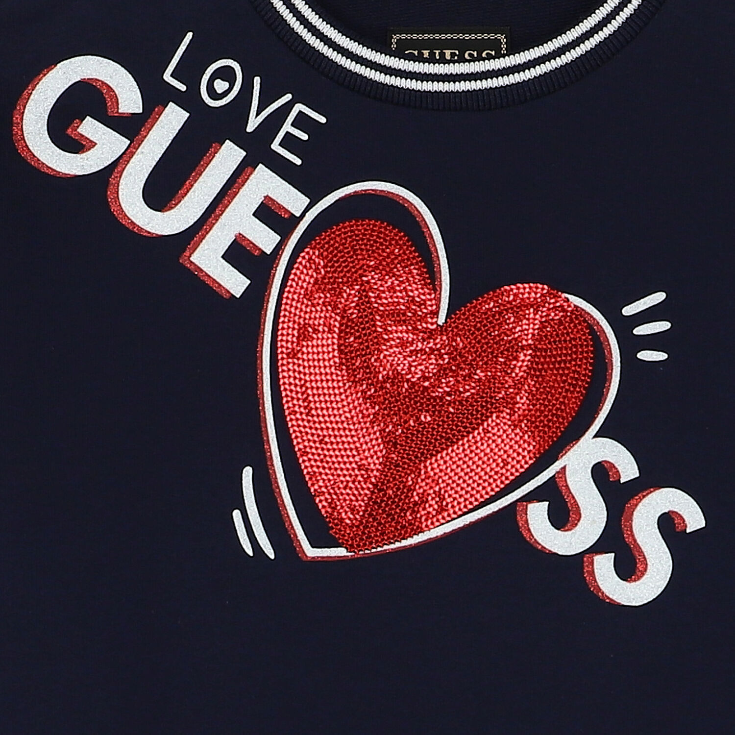 Girls Navy Blue Logo Heart Dress, 1, hi-res image number null