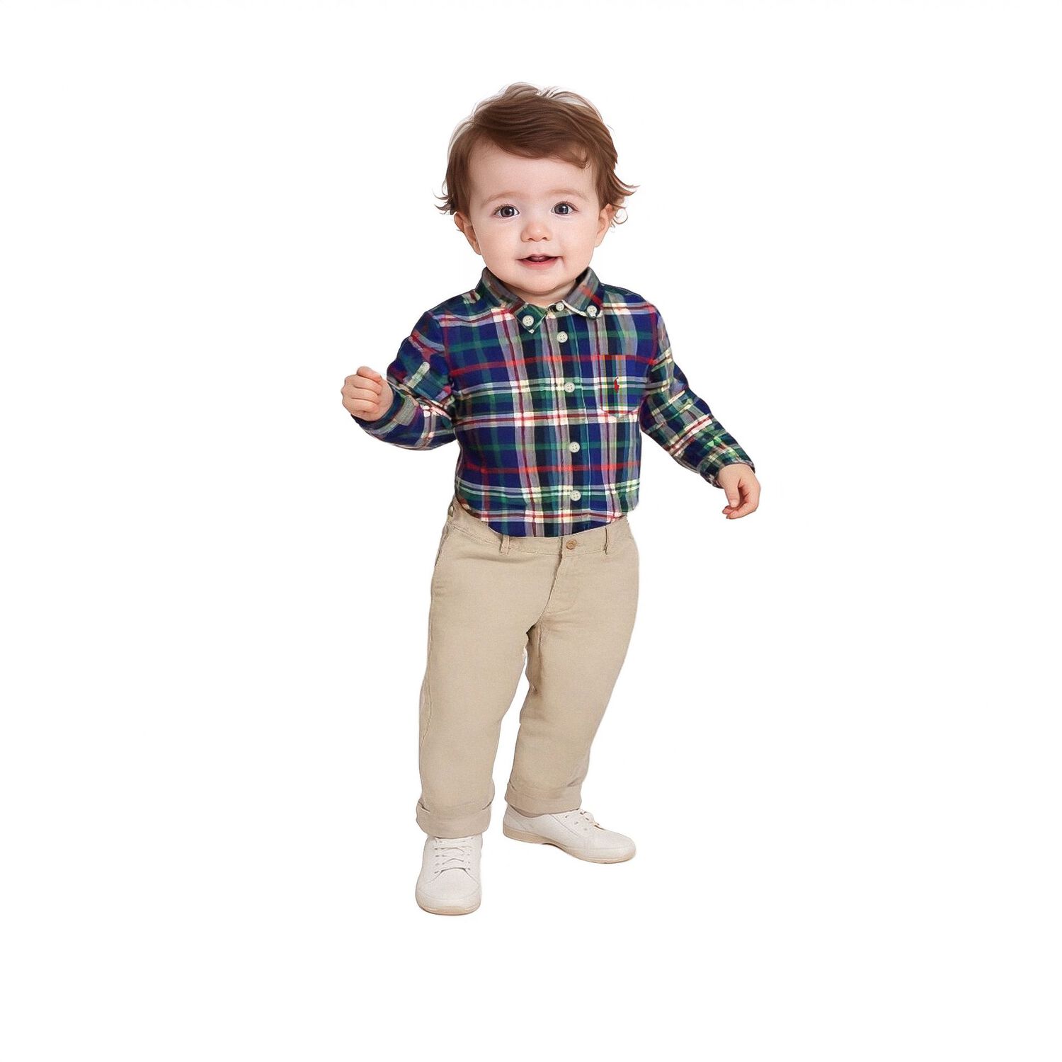 Baby Boys Multi-Coloured Logo Trousers Set, 1, hi-res