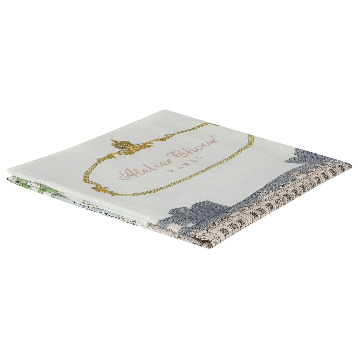 Ivory Versailles Swaddle Carré Baby Blanket, 1, hi-res image number null