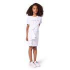 Girls White Logo Floral Dress, 1, hi-res